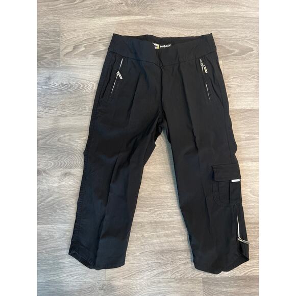 Jamie Sadock size 4 women’s black cropped golf pants - Picture 1 of 3